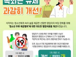 [식품의약품안전처]청소년 주류 제공 행정처분 완화 시행규칙 개정.공포 기사 이미지