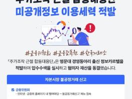 금융위원회, 주가조작 근절 합동대응단 미공개정보 이용세력 적발 기사 이미지